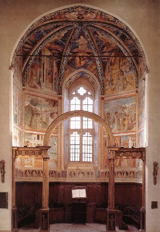 GOZZOLI, Benozzo View of the main apsidal chapel dfg Germany oil painting art